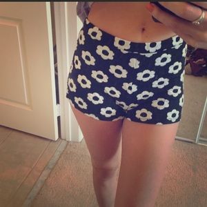 Retro Festival Flower Hot Shorts Rave
